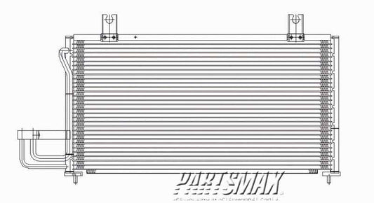 3030 | 1998-2001 KIA SEPHIA Air conditioning condenser all | KI3030102|1K2A161480A