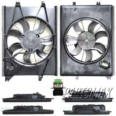 2880 | 2010-2011 KIA SOUL Radiator cooling fan assy 2.0L | KI3115129|253802K100