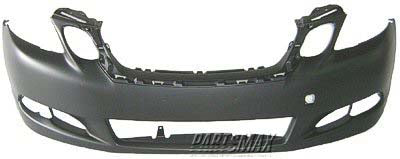 1000 | 2008-2011 LEXUS GS450h Front bumper cover w/o Parking Assist; w/Headlamp Washer; prime | LX1000175|5211930980