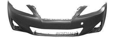 250 | 2011-2013 LEXUS IS350 Front bumper cover w/o Headlamp Washer; w/o Park Distance Sensors; prime | LX1000212|5211953979