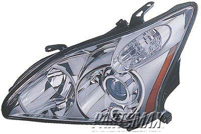 2502 | 2004-2006 LEXUS RX330 LT Headlamp assy composite w/HID lamps; w/o auto adjust | LX2502122|8118548210