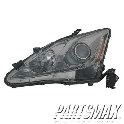 1150 | 2006-2008 LEXUS IS250 LT Headlamp assy composite w/o auto leveling lamps | LX2502132|8117053270