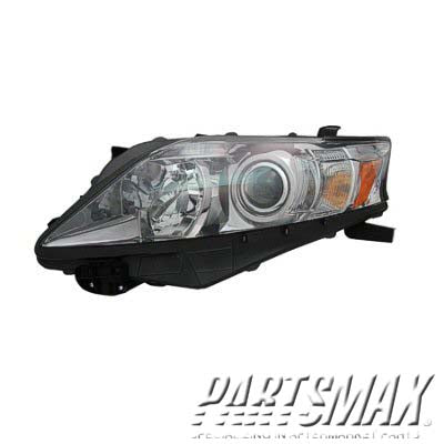2502 | 2010-2012 LEXUS RX350 LT Headlamp assy composite Halogen; Type 1; Canada Built; Chrome Bezel | LX2502147|811500E050