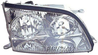 2503 | 1998-2000 LEXUS LS400 RT Headlamp assy composite w/o High Intensity Discharge Xenon lamps | LX2503105|8111050160