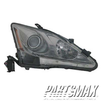 2503 | 2006-2008 LEXUS IS250 RT Headlamp assy composite w/o auto leveling lamps | LX2503132|8113053270