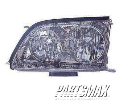 2518 | 1999-2000 LEXUS LS400 LT Headlamp lens/housing w/HID | LX2518110|8117050171