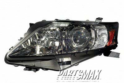 2518 | 2010-2012 LEXUS RX350 LT Headlamp lens/housing Halogen; Japan Built | LX2518119|8117048680