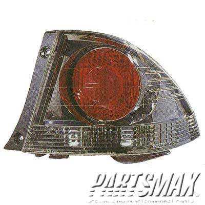 2818 | 2002-2003 LEXUS IS300 LT Taillamp lens/housing 4dr sedan; quarter panel mounted; metallic | LX2818104|8156153032B1