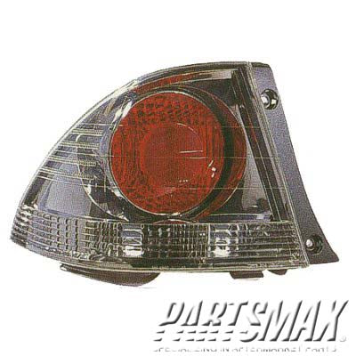 2819 | 2002-2003 LEXUS IS300 RT Taillamp lens/housing 4dr sedan; quarter panel mounted; dark metallic | LX2819103|8155153032B0