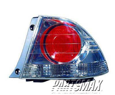 2819 | 2002-2003 LEXUS IS300 RT Taillamp lens/housing 4dr sedan; quarter panel mounted; metallic | LX2819104|8155153032B1