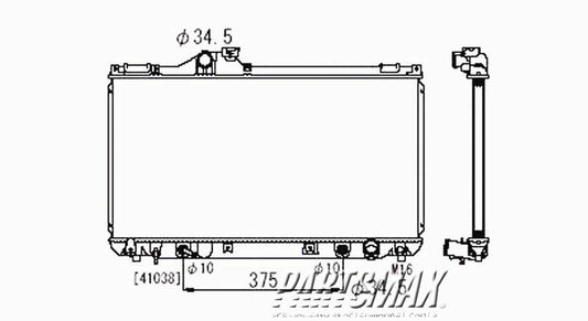 3010 | 2001-2004 LEXUS IS300 Radiator assembly w/auto trans | LX3010105|1640046560