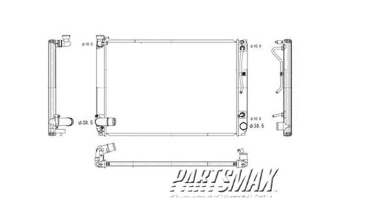 3010 | 2007-2009 LEXUS RX350 Radiator assembly USA Built; w/o Towing Pkg | LX3010139|164000P180