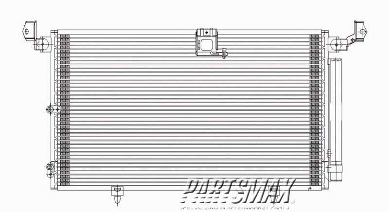 2910 | 1999-2003 LEXUS RX300 Air conditioning condenser w/receiver-drier | LX3030107|8845048010