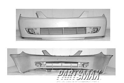 1000 | 2001-2003 MAZDA PROTEGE Front bumper cover 4dr sedan; w/o MP3 package; prime | MA1000180|BL8D50031CAA