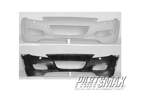 250 | 2004-2008 MAZDA RX-8 Front bumper cover w/headlamp washers; prime | MA1000191|FEY15003X