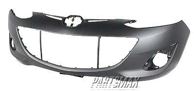 250 | 2011-2014 MAZDA 2 Front bumper cover prime | MA1000233|DR6150031EBB