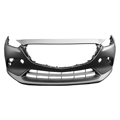 250 | 2016-2021 MAZDA CX-3 Front bumper cover w/o Chrome Mldg; Smooth Upper/Textured Center & Lower; prime | MA1000242|DK8A50031DBB