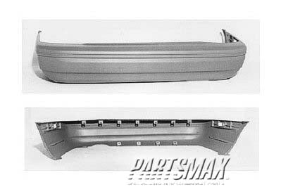 1100 | 1995-1995 MAZDA PROTEGE Rear bumper cover S; black | MA1100119|BR7050221