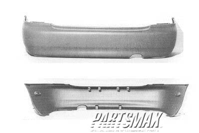 1100 | 1996-1998 MAZDA PROTEGE Rear bumper cover 4dr sedan; prime | MA1100141|B16H502218J