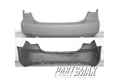 1100 | 2003-2005 MAZDA 6 Rear bumper cover 4dr sedan/4dr hatchback; w/o front spoiler; prime | MA1100171|GKYA50221