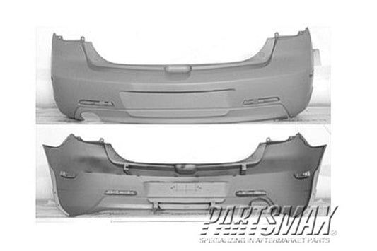 2430 | 2004-2006 MAZDA 3 Rear bumper cover H/B; prime | MA1100173|BN8F50221LAA