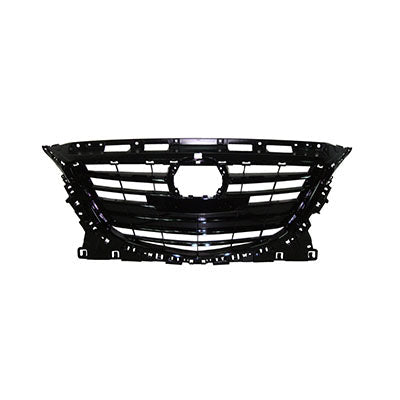 1200 | 2014-2016 MAZDA 3 Grille assy Japan Built; w/Collision Warning; Gloss Black | MA1200195|BJD350712D