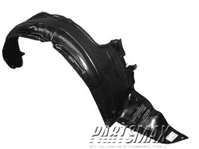 1251 | 2004-2006 MAZDA MPV RT Front fender splash shield w/o rocker molding; plastic liner | MA1251105|LE4356130B