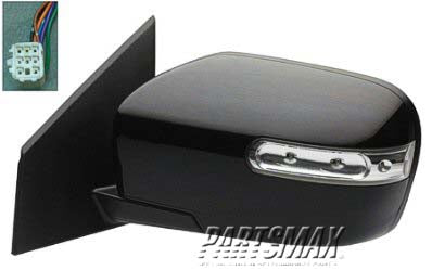1700 | 2007-2009 MAZDA CX-9 LT Mirror outside rear view Power; w/o Defogger; w/Signal Lamp; Brilliant Black (Code A3F); PTM | MA1320158|TD1369180RPZ