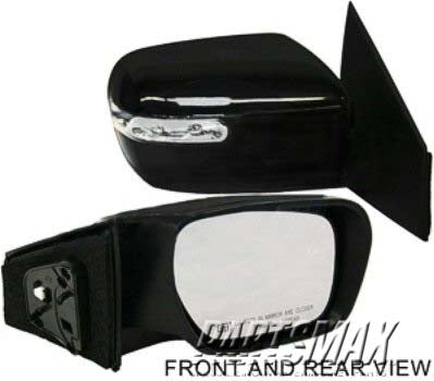 1321 | 2007-2009 MAZDA CX-9 RT Mirror outside rear view Power; w/Defogger; w/Signal Lamp; Brilliant Black (Code A3F); PTM | MA1321156|TD1469120RPZ