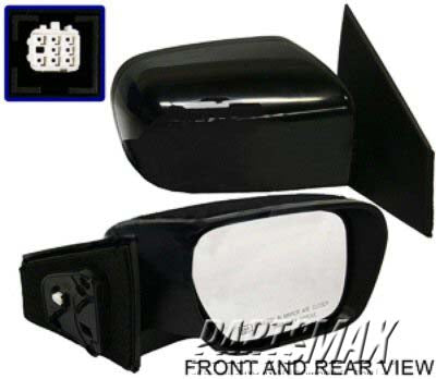 1321 | 2007-2009 MAZDA CX-9 RT Mirror outside rear view Power; w/Defogger; w/o Signal Lamp; Brilliant Black (Code A3F); PTM | MA1321157|TD1269120NPZ