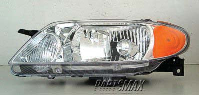 1150 | 2001-2003 MAZDA PROTEGE LT Headlamp assy composite 4dr sedan; w/aluminum bezel | MA2502119|BL8D510L0D