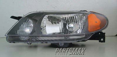2502 | 2001-2003 MAZDA PROTEGE LT Headlamp assy composite 4dr sedan; w/metal coat bezel | MA2502120|BL8E510L0D