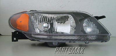 2503 | 2001-2003 MAZDA PROTEGE RT Headlamp assy composite 4dr sedan; w/metal coat bezel | MA2503120|BL8E510K0D
