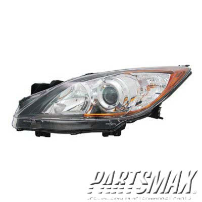 2518 | 2010-2013 MAZDA 3 LT Headlamp lens/housing Halogen; 5 Speed Trans | MA2518130|BBM4510L0K