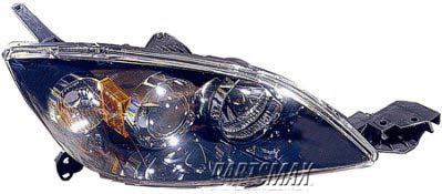 1172 | 2004-2009 MAZDA 3 RT Headlamp lens/housing H/B; Halogen | MA2519107|BN8F510K0E