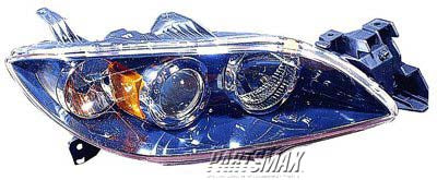 1172 | 2004-2006 MAZDA 3 RT Headlamp lens/housing Sedan; HID | MA2519113|BNYR51031