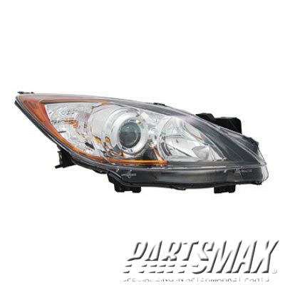 2519 | 2010-2013 MAZDA 3 RT Headlamp lens/housing Halogen; 5 Speed Trans | MA2519130|BBM4510K0K