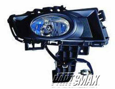 2593 | 2007-2009 MAZDA 3 RT Fog lamp assy Sedan; Factory Installed; Chrome | MA2593115|BAN751680B