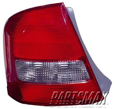 2818 | 2002-2002 MAZDA PROTEGE LT Taillamp lens/housing 4dr sedan | MA2818103|BJ0E51180