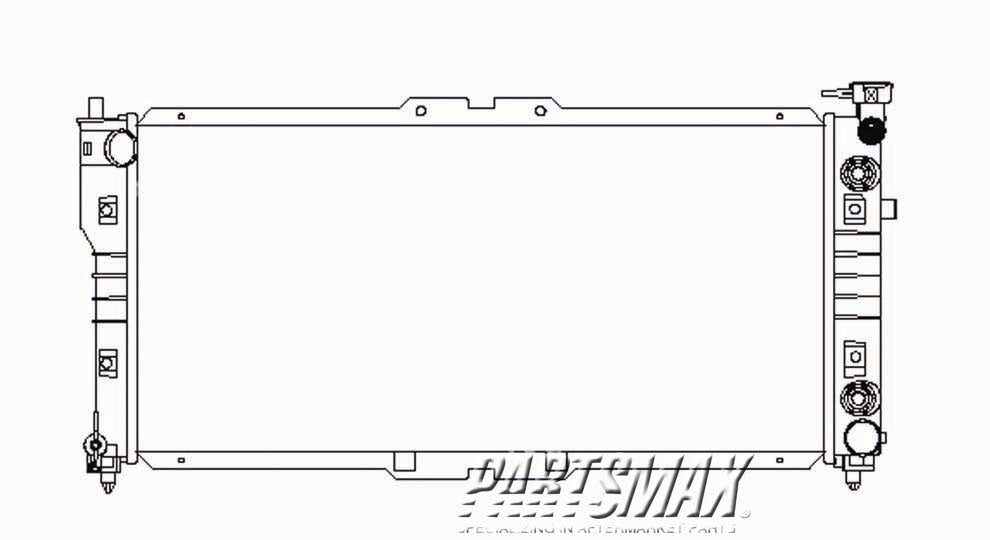 3010 | 1993-1997 MAZDA 626 Radiator assembly CRONOS; w/4 cyl engine; w/auto trans | MA3010125|FS1215200E