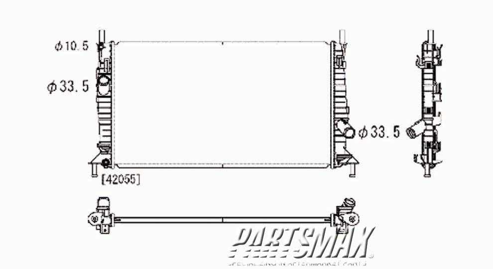 3010 | 2004-2009 MAZDA 3 Radiator assembly all | MA3010212|L33X15200