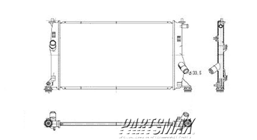 2870 | 2006-2010 MAZDA 5 Radiator assembly all | MA3010215|LFB715200A