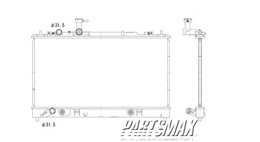 2870 | 2006-2008 MAZDA 6 Radiator assembly i model; w/auto trans; w/2.3L engine; w/o Turbo | MA3010216|L3R115200A