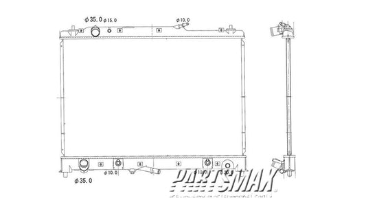 3010 | 2007-2015 MAZDA CX-9 Radiator assembly standard duty cooling; w/o towing package | MA3010222|CY0315200F