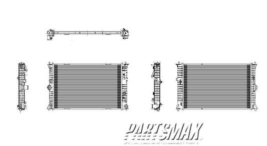 2870 | 2009-2010 MAZDA 6 Radiator assembly 3.7L; A/T | MA3010227|CA0715200A