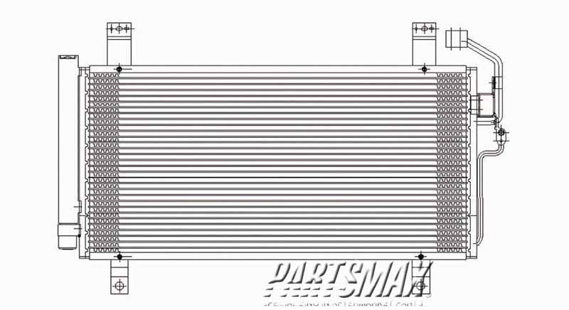 3030 | 2003-2006 MAZDA 6 Air conditioning condenser except Mazdaspeed | MA3030143|GK2G61480J