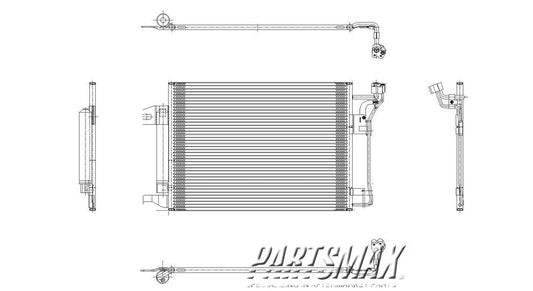 3030 | 2009-2010 MAZDA 6 Air conditioning condenser  | MA3030154|GS3L61480B