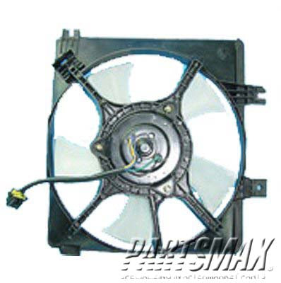 2880 | 1998-1999 MAZDA 626 Radiator cooling fan assy includes motor/blade/shroud; auxillary cooling; w/2.5L engine; w/auto trans | MA3115110|KLG515035A