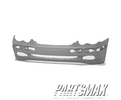 1000 | 2001-2004 MERCEDES-BENZ C320 Front bumper cover 4dr sedan/4dr wagon; Classic/Elegance; w/o headlamp washers; prime | MB1000145|2038850025