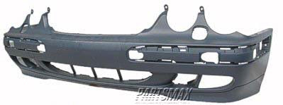 1000 | 2000-2003 MERCEDES-BENZ E320 Front bumper cover w/o Sport package; w/headlamp washers; 4dr wagon; 210; prime | MB1000156|2108852325